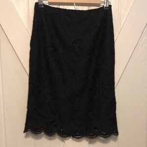 Lilly Pulitzer Black Lace Midi Skirt